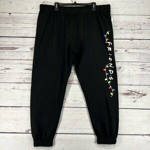 Love Tribe Trendy Plus Size Friends Lights Sweatpants 2X NWT